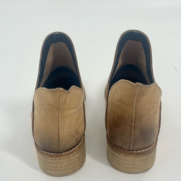 Anthropologie Crevo Britain Tan Boho Western Leather Distressed Ankle Bootie 7.5 - Picture 6 of 11
